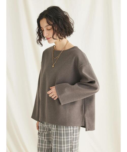 CRAFT STANDARD BOUTIQUE（クラフトスタンダードブティック）の「圧縮ニットソープルオーバー（ニット/セーター・レディース・ブラウン/ベージュ/ブラック・FREE）」の17枚目の写真