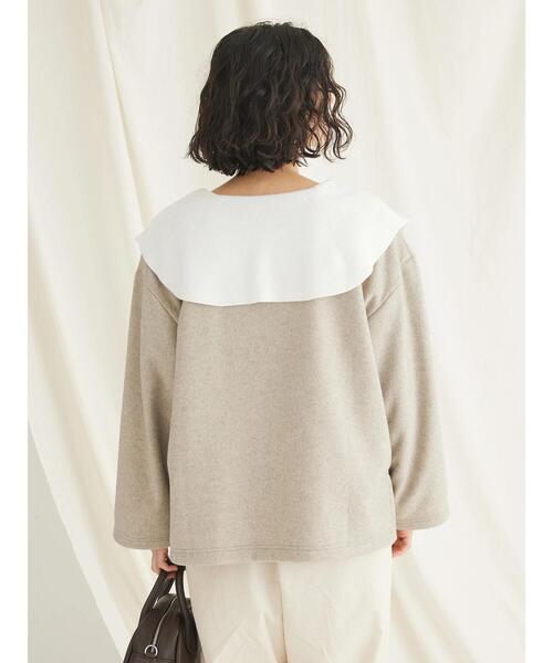 CRAFT STANDARD BOUTIQUE（クラフトスタンダードブティック）の「圧縮ニットソープルオーバー（ニット/セーター・レディース・ブラウン/ベージュ/ブラック・FREE）」の5枚目の写真