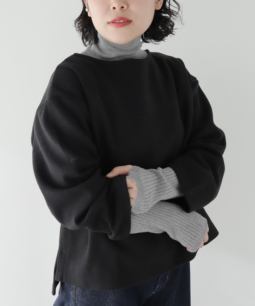 CRAFT STANDARD BOUTIQUE（クラフトスタンダードブティック）の「圧縮ニットソープルオーバー（ニット/セーター・レディース・ブラウン/ベージュ/ブラック・FREE）」の2枚目の写真