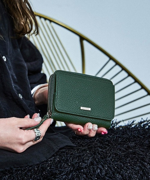 BARCOS（バルコス）の「【BARCOS/バルコス】シュリンクレザー蛇腹ミニウォレット ミニ財布 レディース（財布・レディース・ライトグリーン/アイボリー/ブラック/ボルドー/ブルー/グリーン/ピンク/ベージュ系その他・ONE SIZE）」の17枚目の写真