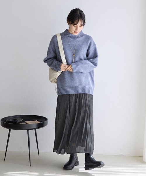 GLOBAL WORK(グローバルワーク)の「フワフワHug meラメプルオーバー/986199(ニット/セーター・レディース・ブルー/ブラック/グレイッシュベージュ・MEDIUM/LARGE)」の8枚目の写真