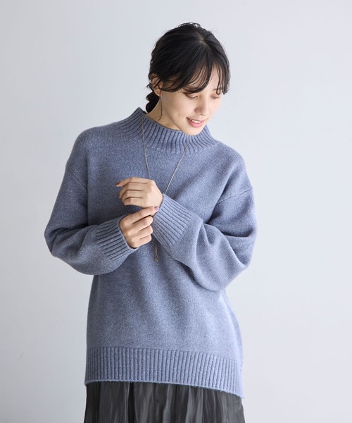 GLOBAL WORK(グローバルワーク)の「フワフワHug meラメプルオーバー/986199(ニット/セーター・レディース・ブルー/ブラック/グレイッシュベージュ・MEDIUM/LARGE)」の9枚目の写真