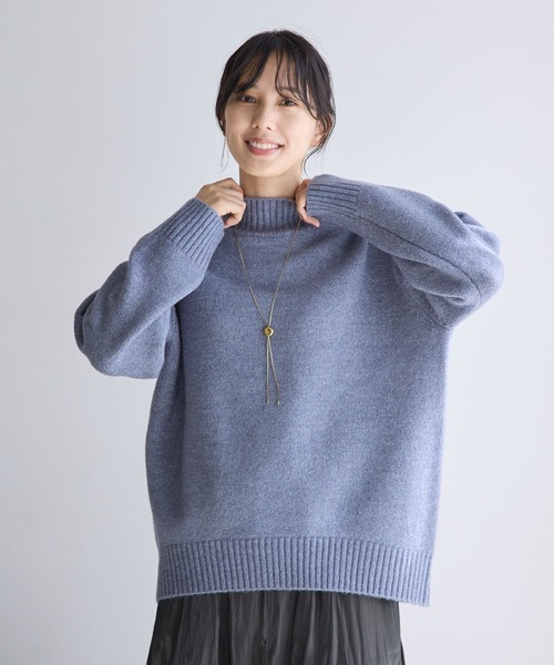 GLOBAL WORK(グローバルワーク)の「フワフワHug meラメプルオーバー/986199(ニット/セーター・レディース・ブルー/ブラック/グレイッシュベージュ・MEDIUM/LARGE)」の10枚目の写真
