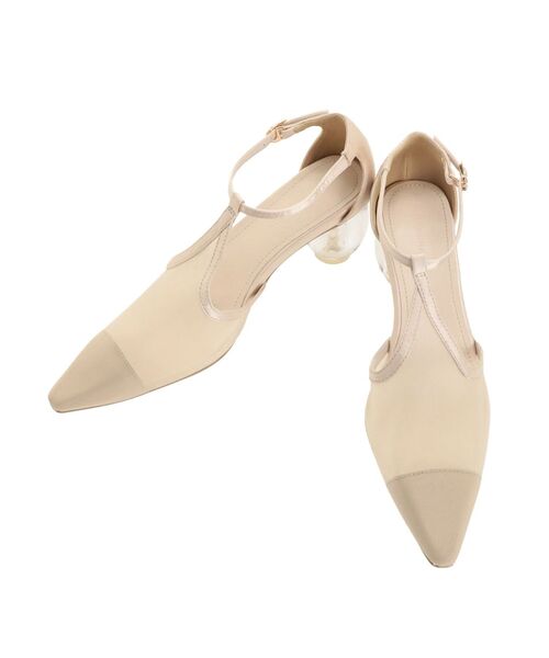 LAGUNAMOON（ラグナムーン）の「LADYシアークリアヒールパンプス（パンプス・レディース・ベージュ/ブラック・S/M）」の10枚目の写真