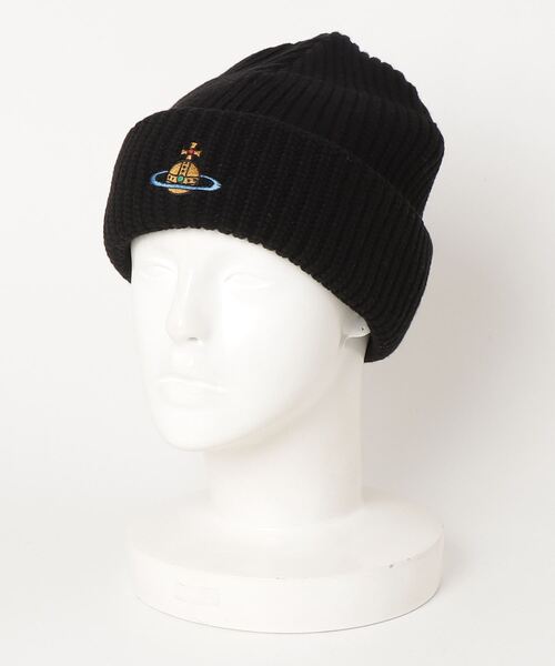 Vivienne Westwood MAN(ヴィヴィアンウエストウッドマン)の「スポーティー ビーニー【239462 NCAP0A】(ニットキャップ/ビーニー・メンズ・ブラック・FREE)」の2枚目の写真