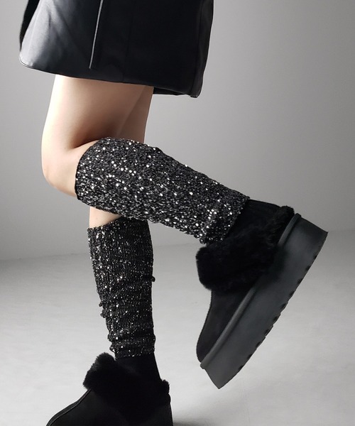 me+em select(ミームセレクト)の「※※【 レッグウォーマーにもなる2way 】スパングルアームウォーマー / spangle arm warmer(アームカバー・レディース・ホワイト/ブラック/グレー・FREE)」の6枚目の写真