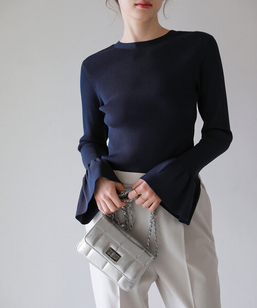 La TOTALITE(ラトータリテ)の「【MILOS/ミロス】別注スクエアキルトショルダーBAG(ショルダーバッグ・レディース・ブラック/シルバー/チャコールグレー/ピンク・FREE)」の12枚目の写真