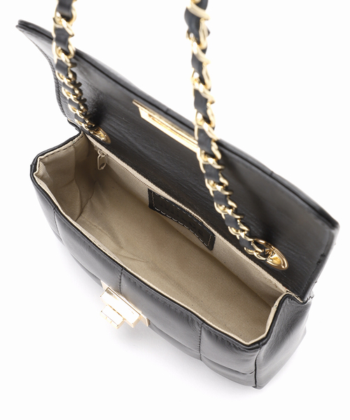 La TOTALITE(ラトータリテ)の「【MILOS/ミロス】別注スクエアキルトショルダーBAG(ショルダーバッグ・レディース・ブラック/シルバー/チャコールグレー/ピンク・FREE)」の20枚目の写真