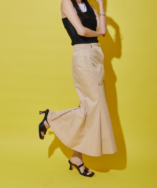 DRWCYS（ドロシーズ）の「トレンチディティールマーメイドスカート（スカート・レディース・ブラック/ベージュ・FREE）」の18枚目の写真