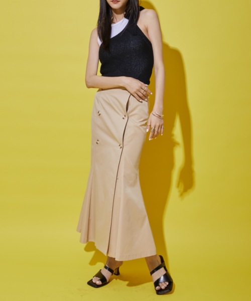DRWCYS（ドロシーズ）の「トレンチディティールマーメイドスカート（スカート・レディース・ブラック/ベージュ・FREE）」の17枚目の写真