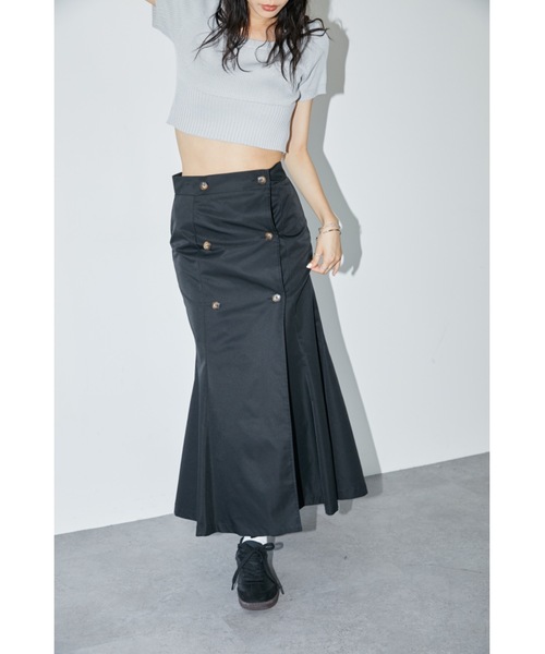 DRWCYS（ドロシーズ）の「トレンチディティールマーメイドスカート（スカート・レディース・ブラック/ベージュ・FREE）」の8枚目の写真