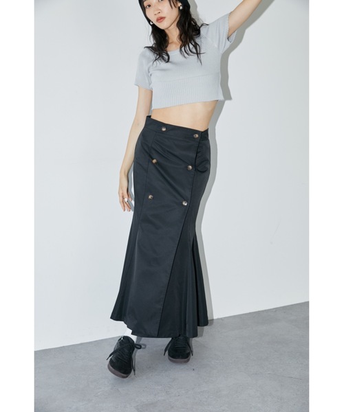 DRWCYS（ドロシーズ）の「トレンチディティールマーメイドスカート（スカート・レディース・ブラック/ベージュ・FREE）」の7枚目の写真