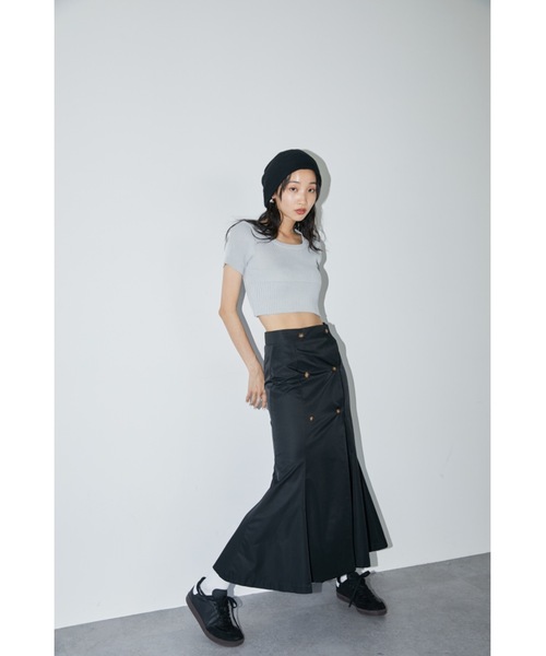 DRWCYS（ドロシーズ）の「トレンチディティールマーメイドスカート（スカート・レディース・ブラック/ベージュ・FREE）」の13枚目の写真