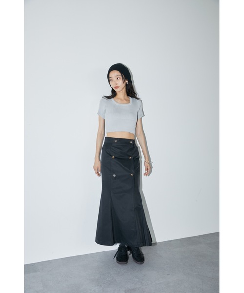 DRWCYS（ドロシーズ）の「トレンチディティールマーメイドスカート（スカート・レディース・ブラック/ベージュ・FREE）」の12枚目の写真