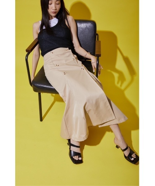 DRWCYS（ドロシーズ）の「トレンチディティールマーメイドスカート（スカート・レディース・ブラック/ベージュ・FREE）」の14枚目の写真