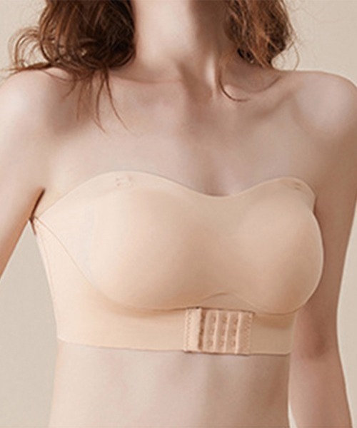 Miniministore（ミニミニストア）の「【新サイズ追加】ストラップレスブラ シームレス 盛りブラ（ブラジャー・レディース・ホワイト/ブラック/ピンクベージュ・S/M/L/XL/2XL）」の11枚目の写真