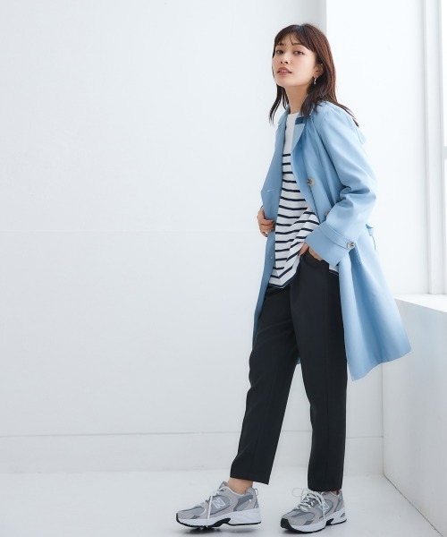 nissen（ニッセン）の「フリルブラウスセットアップ（フリル袖ブラウス+タックテーパードパンツ）（スーツセット・レディース・ブラック系/アイボリー系・LL/S/M/L）」の18枚目の写真