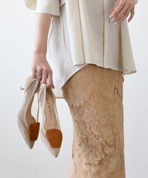 FABIO RUSCONI（ファビオルスコーニ）の「【FABIO RUSCONI】ポインテッドトウチュールパンプス(F1005R)（パンプス・レディース・ブラック/ベージュ/ベージュ系その他/ブラウン・35/36/37/38/39/40）」の10枚目の写真