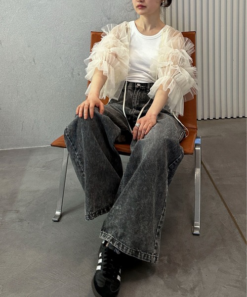 feepur(フェピュール)の「3wayチュールブラウス(シャツ/ブラウス・レディース・アイボリー/ブラック・MEDIUM)」の19枚目の写真