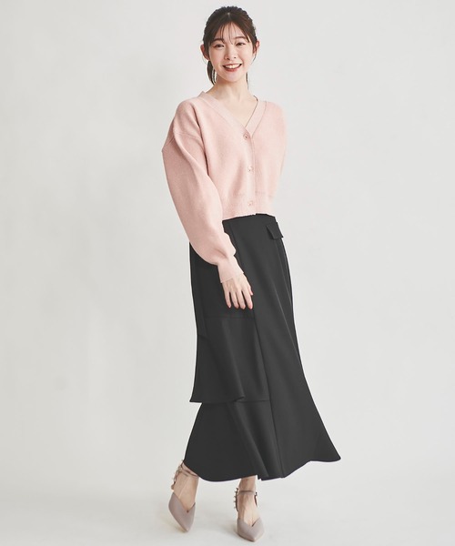 31 Sons de mode（トランテアン　ソン　ドゥ　モード）の「ラメ入りクロップドカーディガン（カーディガン/ボレロ・レディース・ライトグレー/オフホワイト/ピンク・36）」の18枚目の写真