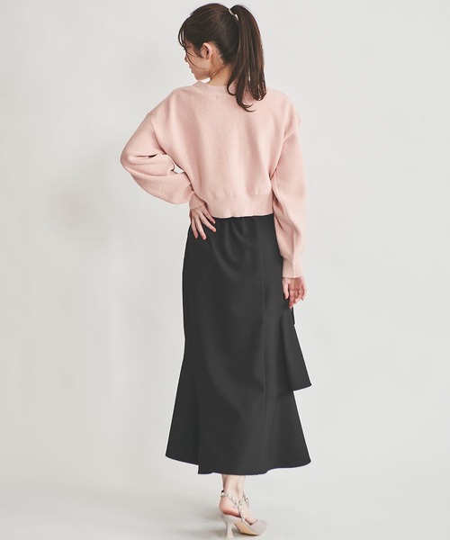 31 Sons de mode（トランテアン　ソン　ドゥ　モード）の「ラメ入りクロップドカーディガン（カーディガン/ボレロ・レディース・ライトグレー/オフホワイト/ピンク・36）」の21枚目の写真