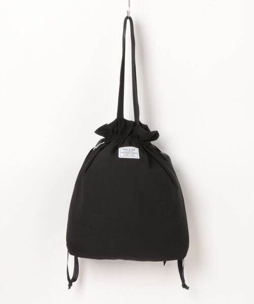 PAUL & JOE ACCESSOIRES（ポールアンドジョーアクセソワ）の「PAUL & JOE ACCESSOIRES (ポール＆ジョーアクセソワ)キャンバス巾着トートバッグバッグ スリーキャッツ PJA-B1013（トートバッグ・レディース・アイボリー/ブラック・FREE）」の3枚目の写真