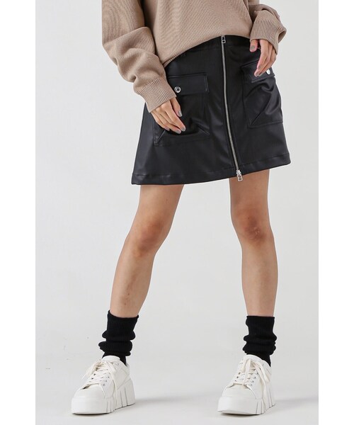 NBB WEEKEND】フェイクレザースカート (LADIES)