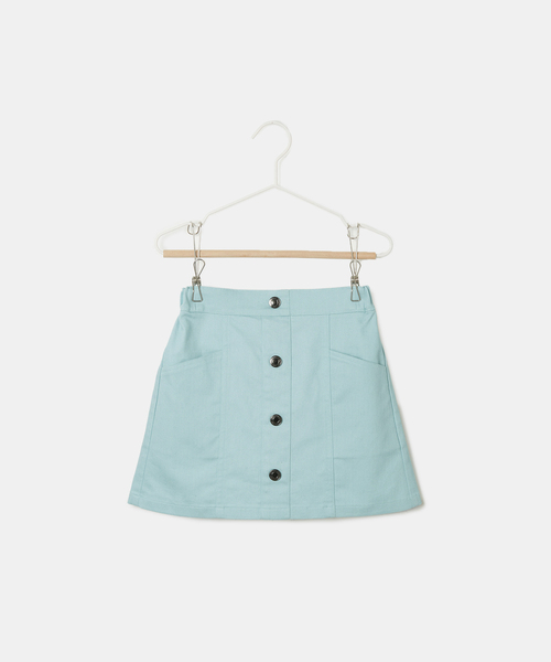 ROPE' PICNIC（ロペピクニック）の「【KIDS】フロントボタンインパンツ付きスカート（スカート・キッズ・ダークラベンダー/ライトグリーン・110/120/130/140/150）」の9枚目の写真