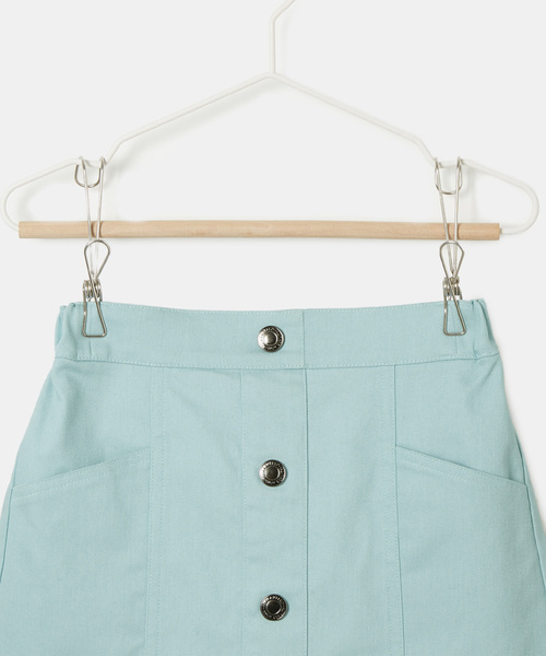 ROPE' PICNIC（ロペピクニック）の「【KIDS】フロントボタンインパンツ付きスカート（スカート・キッズ・ダークラベンダー/ライトグリーン・110/120/130/140/150）」の6枚目の写真