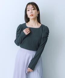 HEYUMM | パワーショルダートップ(Tシャツ/カットソー)