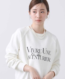 裏毛VIVREロゴプルオーバー