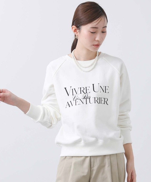 Gready Brilliant（グレディブリリアン）の「裏毛ＶＩＶＲＥロゴプルオーバー（Tシャツ/カットソー・レディース・オフホワイト/ベージュ・38）」の8枚目の写真