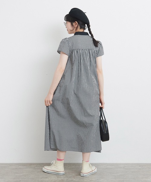 CHILD WOMAN（チャイルドウーマン）の「【WEB別注】 ギンガムチェックパフスリーブワンピース（ワンピース・レディース・ブラック/レッド/レッド系その他・FREE）」の17枚目の写真