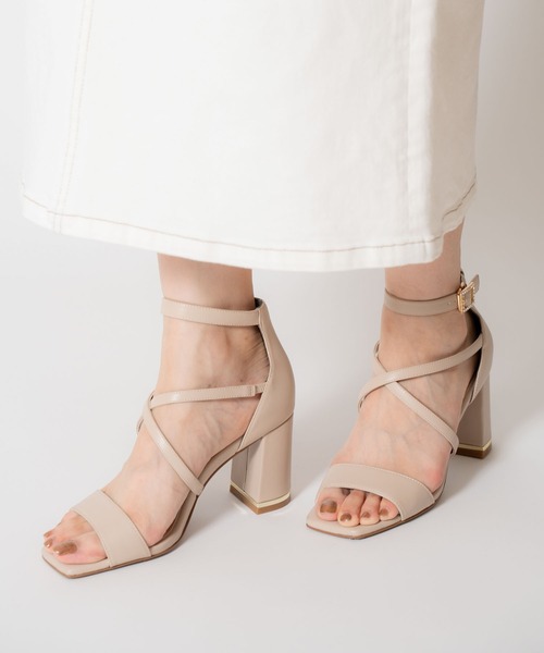 NOELA（ノエラ）の「クロスデザインサンダル（サンダル・レディース・ブラック/ベージュ/オフホワイト・S/M/L）」の18枚目の写真