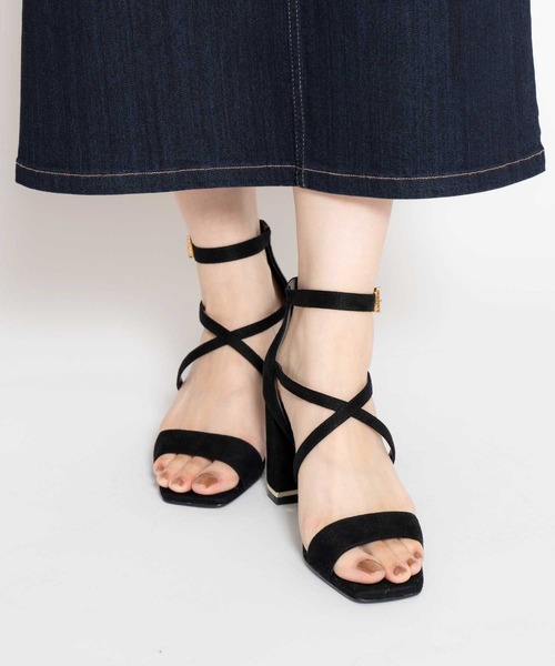 NOELA（ノエラ）の「クロスデザインサンダル（サンダル・レディース・ブラック/ベージュ/オフホワイト・S/M/L）」の9枚目の写真