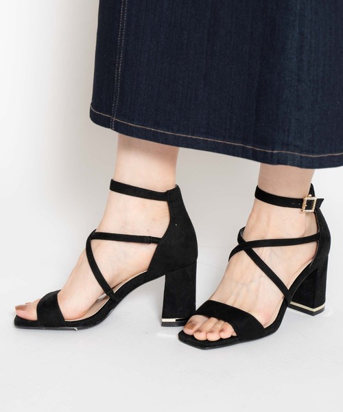 NOELA（ノエラ）の「クロスデザインサンダル（サンダル・レディース・ブラック/ベージュ/オフホワイト・S/M/L）」の10枚目の写真