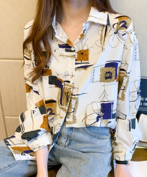 Miniministore(ミニミニストア)の「とろみ ブラウスシャツ ゆったり 長袖(シャツ/ブラウス・レディース・ホワイト/ブラック・M/XL/L)」の3枚目の写真