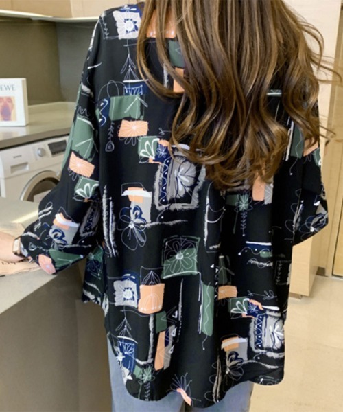 Miniministore(ミニミニストア)の「とろみ ブラウスシャツ ゆったり 長袖(シャツ/ブラウス・レディース・ホワイト/ブラック・M/XL/L)」の11枚目の写真