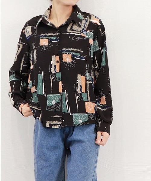 Miniministore(ミニミニストア)の「とろみ ブラウスシャツ ゆったり 長袖(シャツ/ブラウス・レディース・ホワイト/ブラック・M/XL/L)」の16枚目の写真