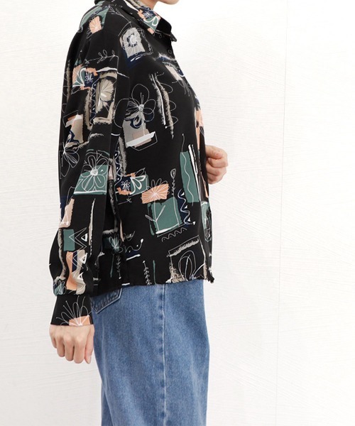 Miniministore(ミニミニストア)の「とろみ ブラウスシャツ ゆったり 長袖(シャツ/ブラウス・レディース・ホワイト/ブラック・M/XL/L)」の17枚目の写真