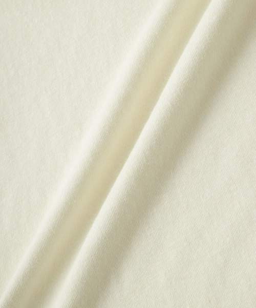 CONVERSE（コンバース）の「CONVERSE/コンバース ロゴプリント ロールアップカラー ネップスラブ半袖Tシャツ（Tシャツ/カットソー・レディース・オフホワイト/スミクロ/オレンジ・M）」の9枚目の写真