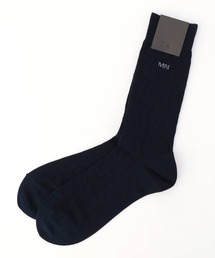 MONSIEUR NICOLE（ムッシュニコル）の「リンクス柄 クルーロゴ刺繍ソックス（ソックス/靴下・メンズ）」