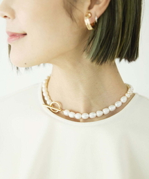 MICHEL KLEIN（ミッシェル・クラン）の「[YURI KOBAYASHIコラボ]淡水パールネックレス（ショート）（ネックレス）」