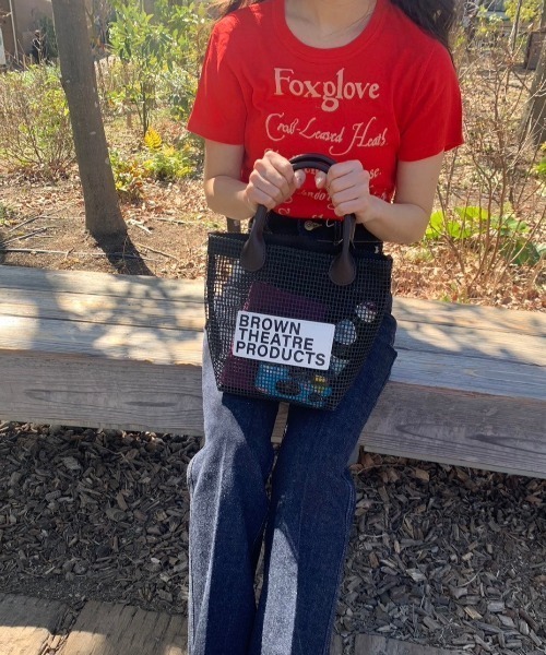 THEATRE PRODUCTS（シアタープロダクツ）の「BROWNネームメッシュトート-S-（トートバッグ・レディース・ホワイト/ブラック・FREE）」の12枚目の写真