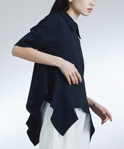 UNITED TOKYO（ユナイテッドトウキョウ）の「フレアカットトップス（Tシャツ/カットソー・レディース・ネイビー/アイボリー・FREE）」の15枚目の写真