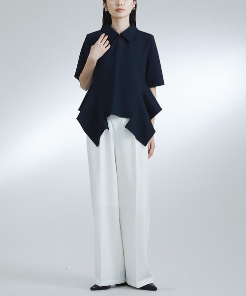 UNITED TOKYO（ユナイテッドトウキョウ）の「フレアカットトップス（Tシャツ/カットソー・レディース・ネイビー/アイボリー・FREE）」の11枚目の写真