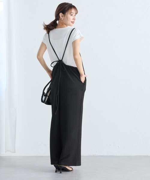 coca（coca）（コカ）の「ジャカードエンボスサロペット（サロペット/オーバーオール・レディース・ブラック/アイボリー・L/M）」の11枚目の写真