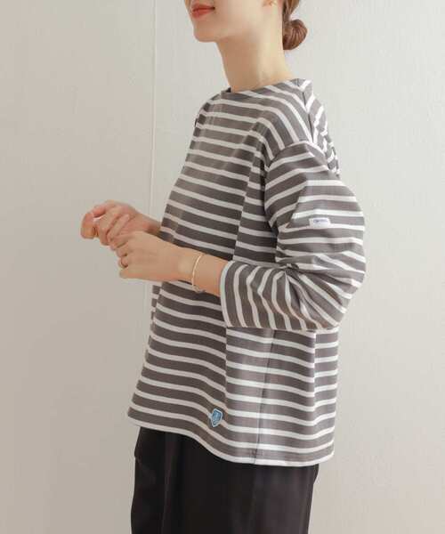 ORCIVAL（オーシバル）の「ORCIVAL　CREW NECK LONG-SLEEVE（Tシャツ/カットソー・レディース・ホワイト系その他/オレンジ系その他/グレー系その他・1）」の2枚目の写真