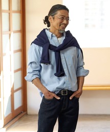NAVY オックスフォードベーシックシャツ