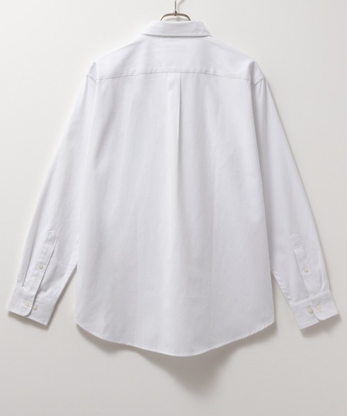 NAVY(ネイビー)の「NAVY オックスフォードベーシックシャツ(シャツ/ブラウス・メンズ・ホワイト×グレー/ホワイト×ブルー/ホワイト/グレー/サックスブルー・S/M/L/XL)」の6枚目の写真